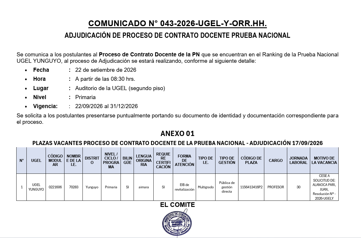 Imagen Comunicado